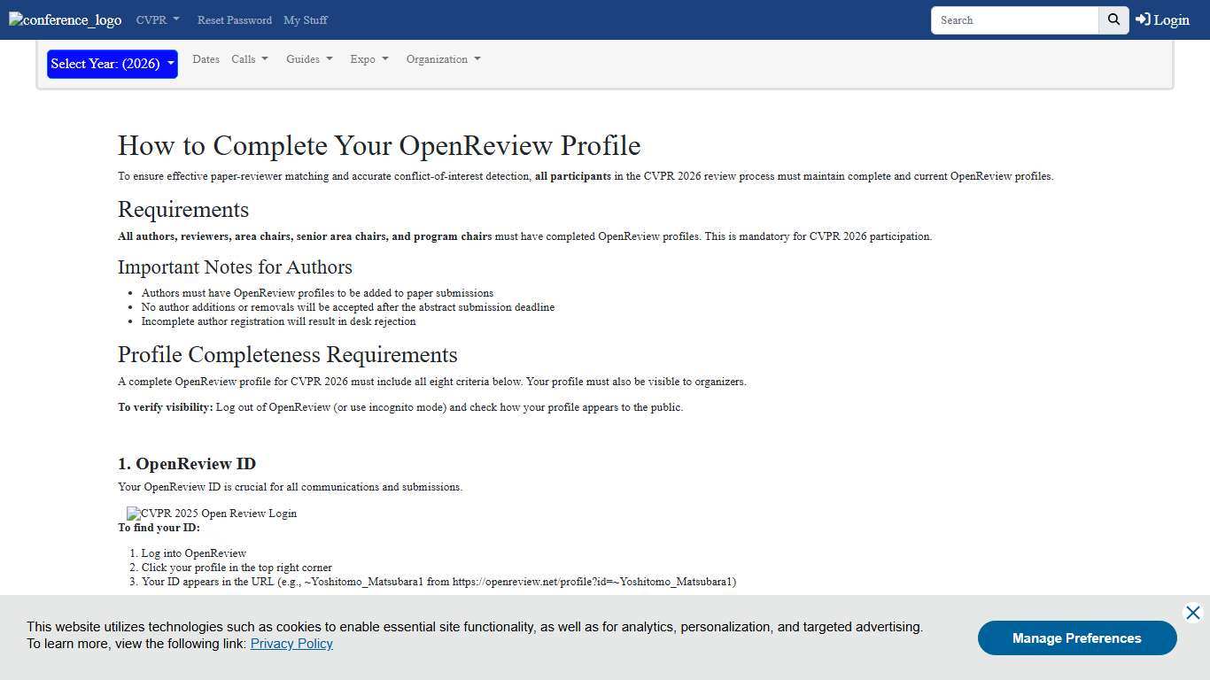 How to complete your Open Review profile